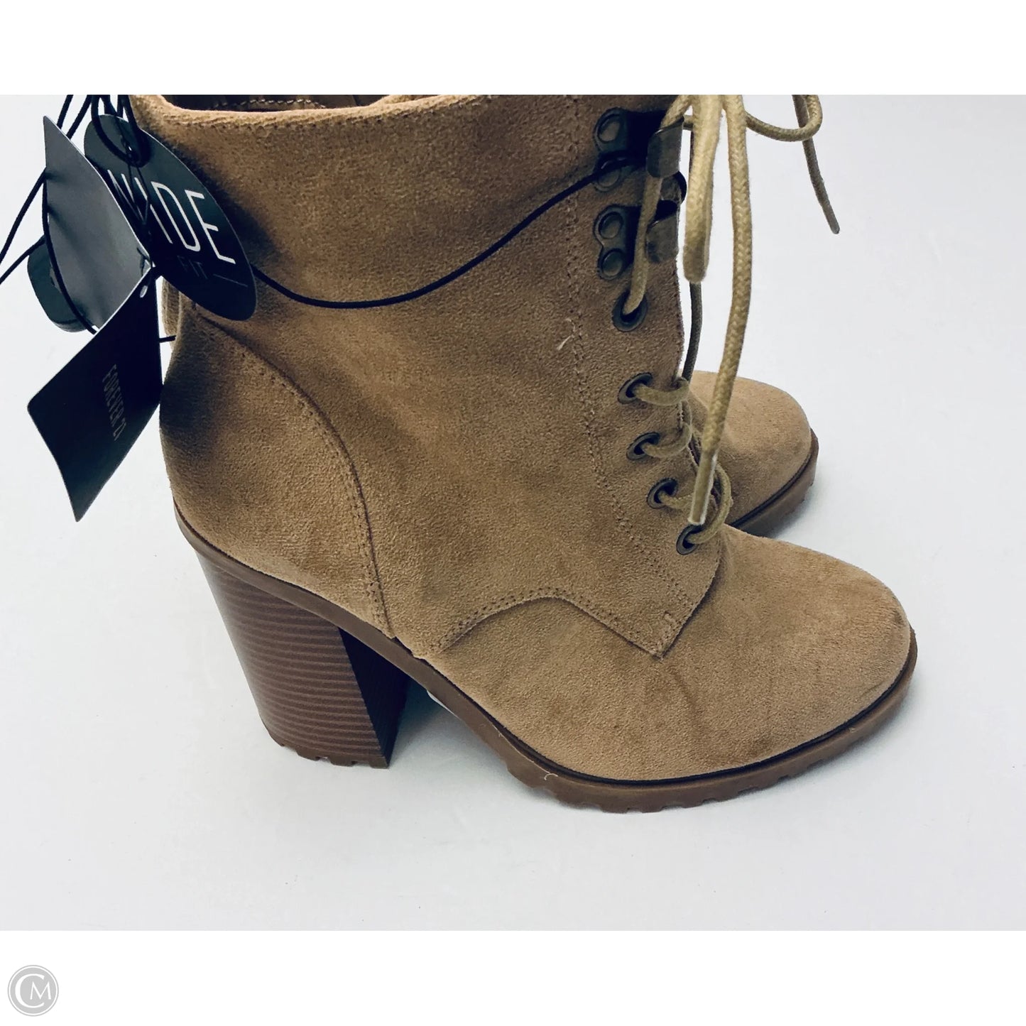 Boots Ankle Heels By Forever 21 In Brown, Size: 7