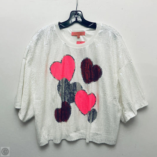 Top Short Sleeve By Simply Southern In White, Size: Xl