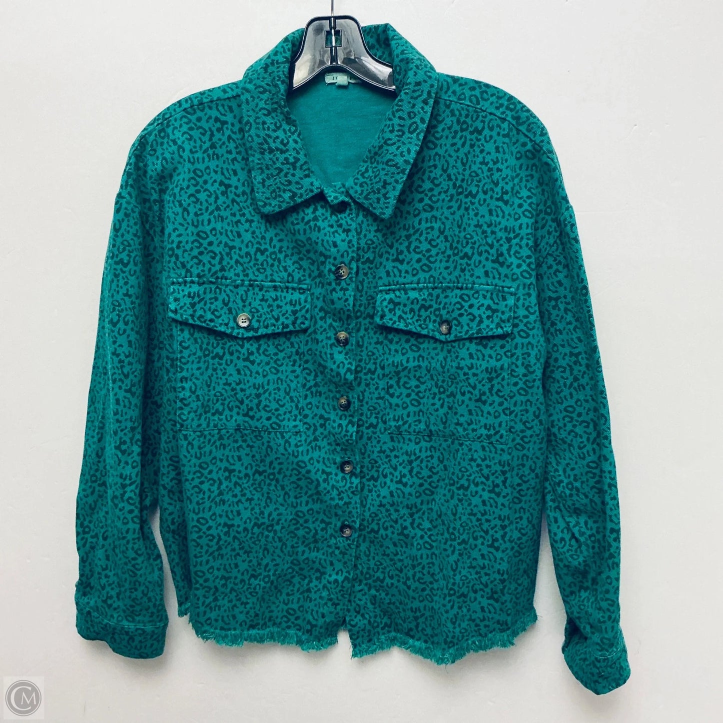 Jacket Shirt By Jodifl In Green, Size: M