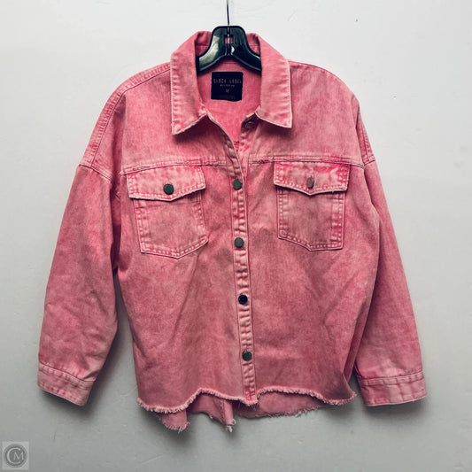 Jacket Denim By Black Label In Pink, Size: M