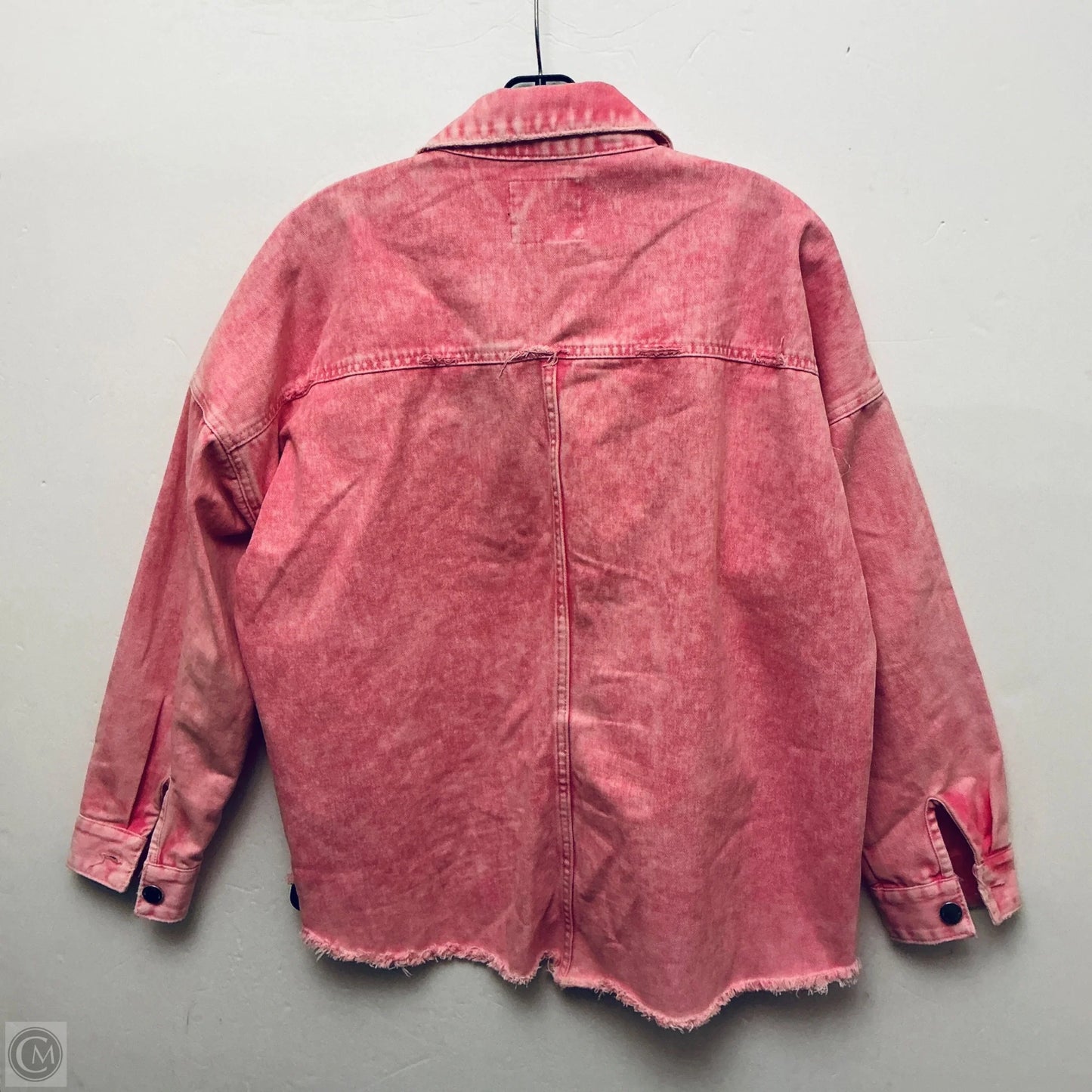 Jacket Denim By Black Label In Pink, Size: M