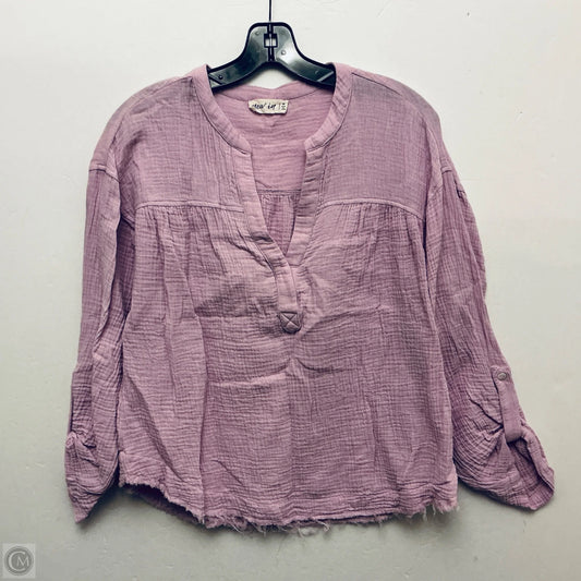 Top Long Sleeve By New In In Purple, Size: M
