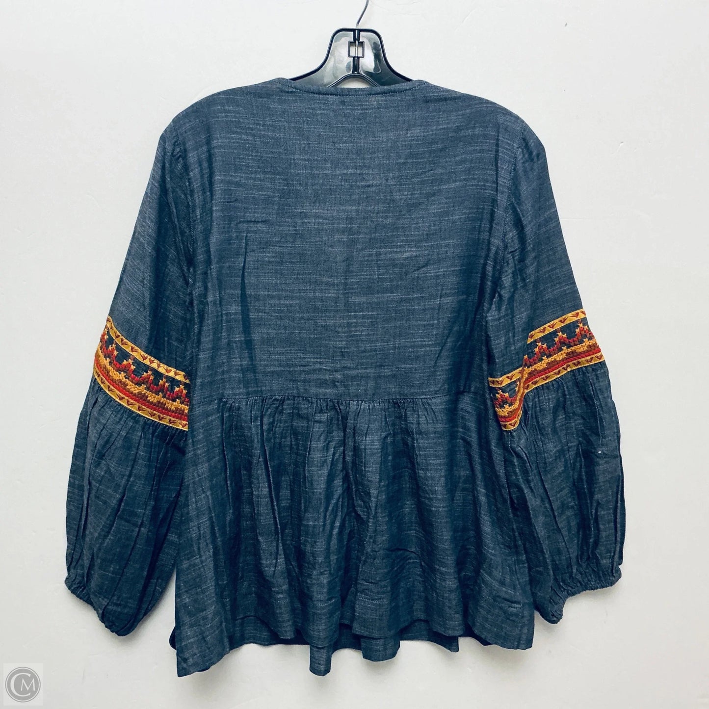 Top Long Sleeve By Ivy Jane In Blue, Size: M