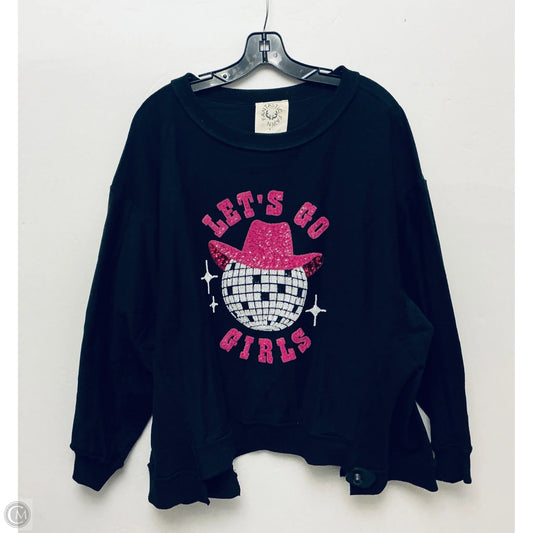 Top Long Sleeve By Fantastic Fawn In Black, Size: S