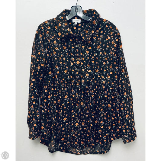 Top Long Sleeve By Umgee In Brown, Size: L