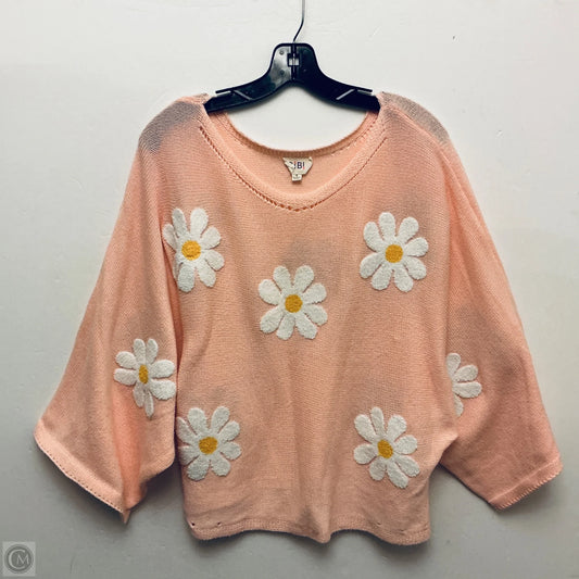 Sweater Short Sleeve By Bibi In Pink, Size: S