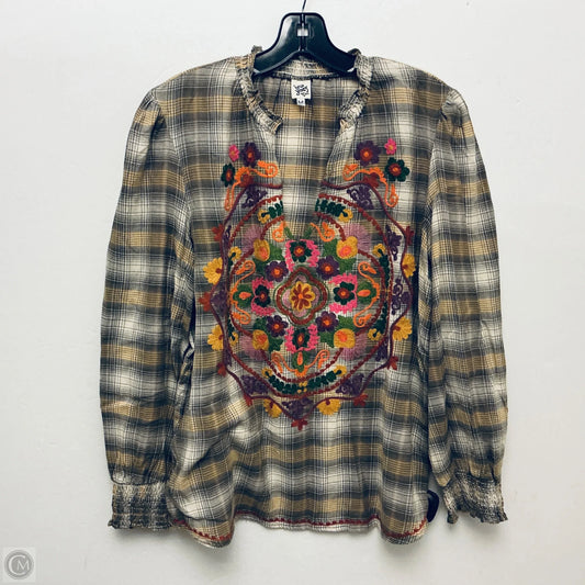 Top Long Sleeve By Ivy Jane In Green, Size: M