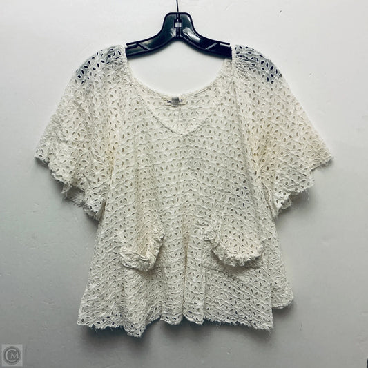 Top Short Sleeve By Clothes Mentor In White, Size: Xs
