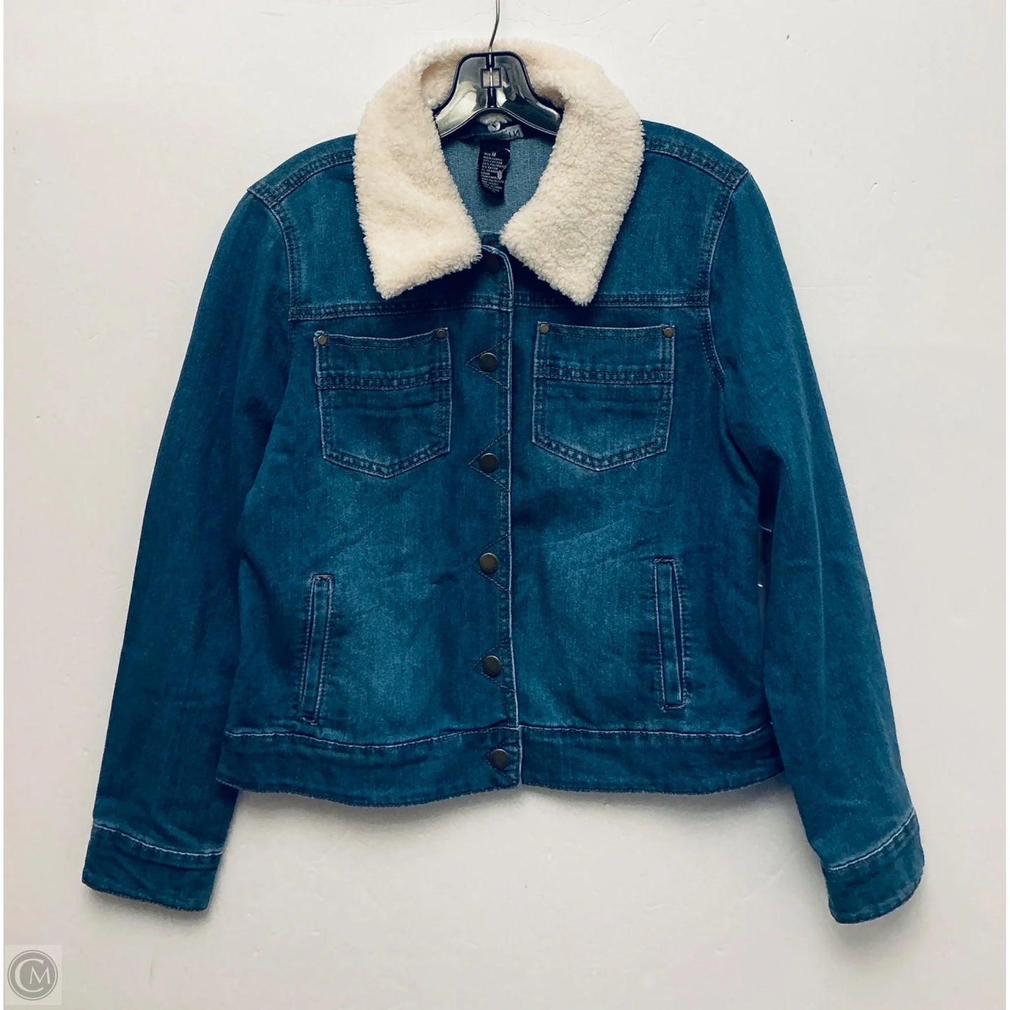 Jacket Denim By Baccini In Blue Denim, Size: M