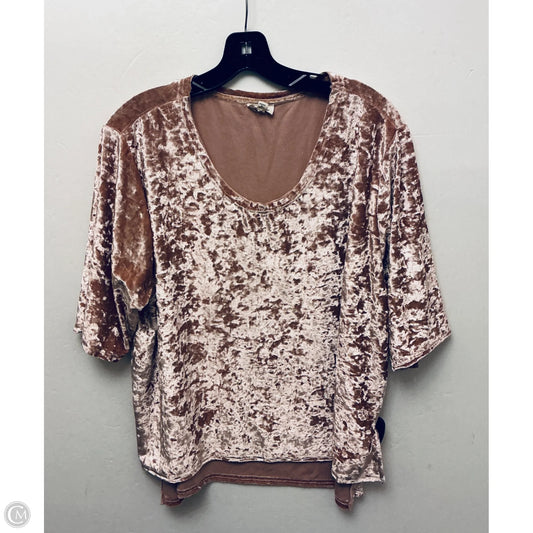 Top Short Sleeve By Pol In Pink, Size: M