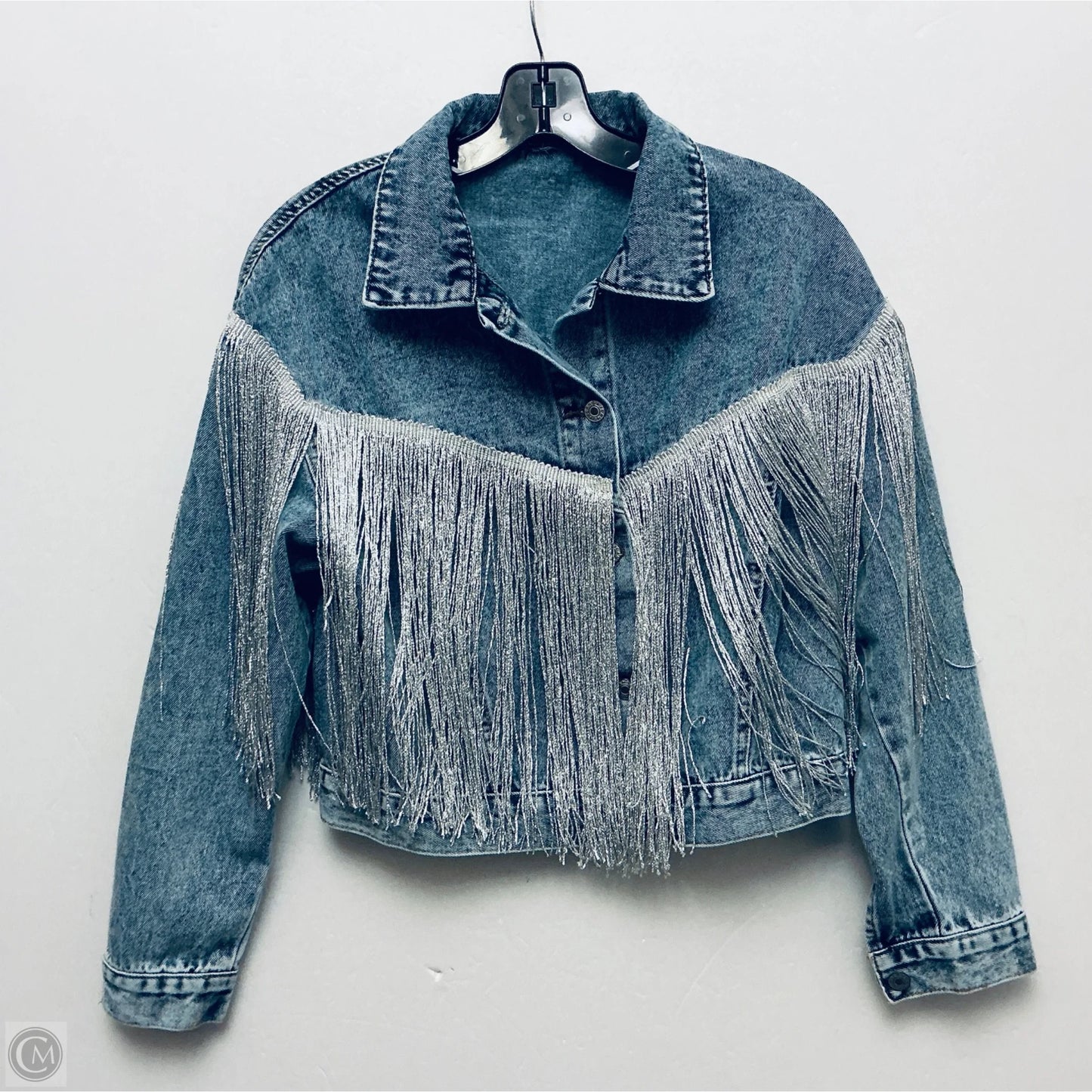 Jacket Denim By Clothes Mentor In Blue Denim, Size: M