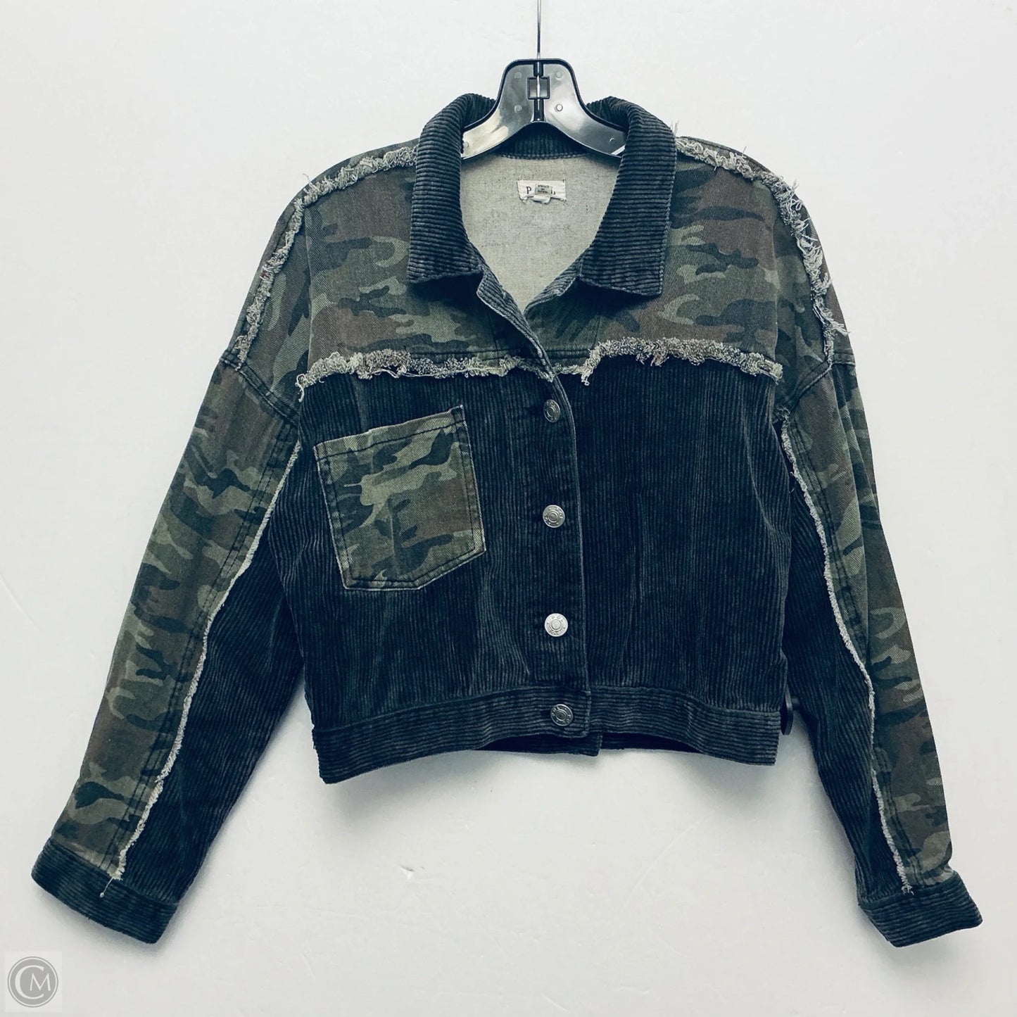 Jacket Shirt By Pol In Green, Size: S