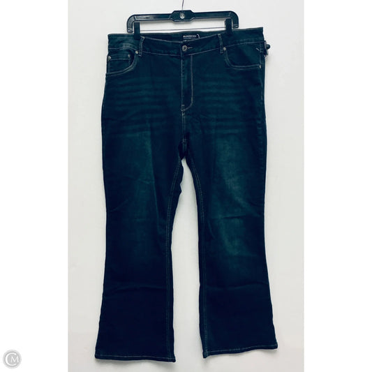 Jeans Flared By Bloomchic In Blue Denim, Size: 20