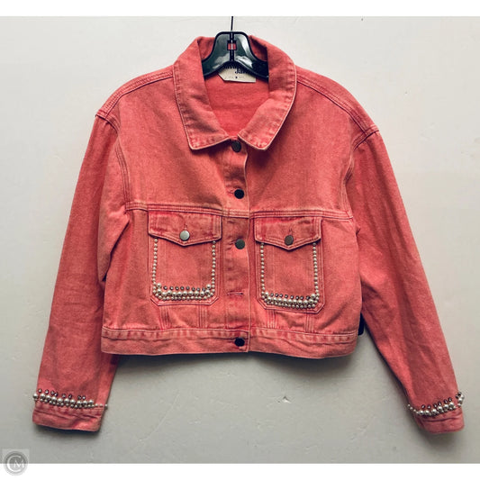 Jacket Denim By Savanna Jane In Pink, Size: S