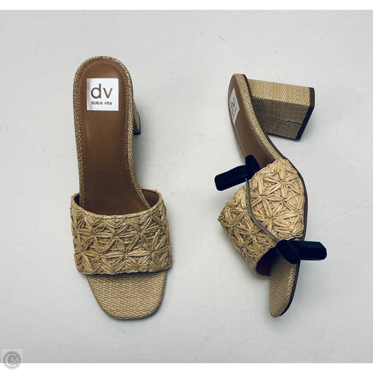 Sandals Heels Block By Dolce Vita In Tan, Size: 9.5