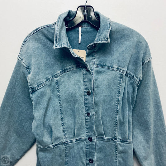 Dress Casual Midi By Free People In Blue Denim, Size: 8