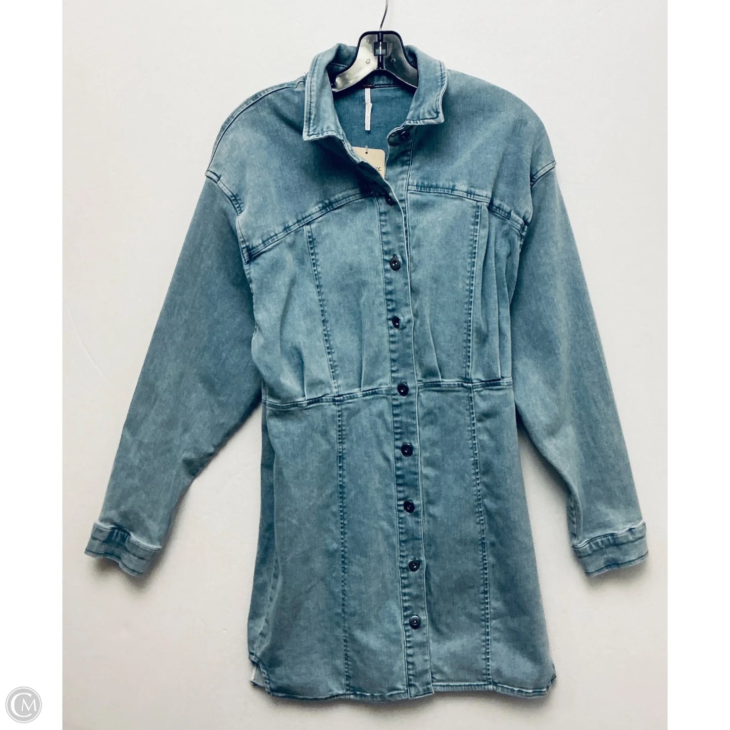 Dress Casual Midi By Free People In Blue Denim, Size: 8