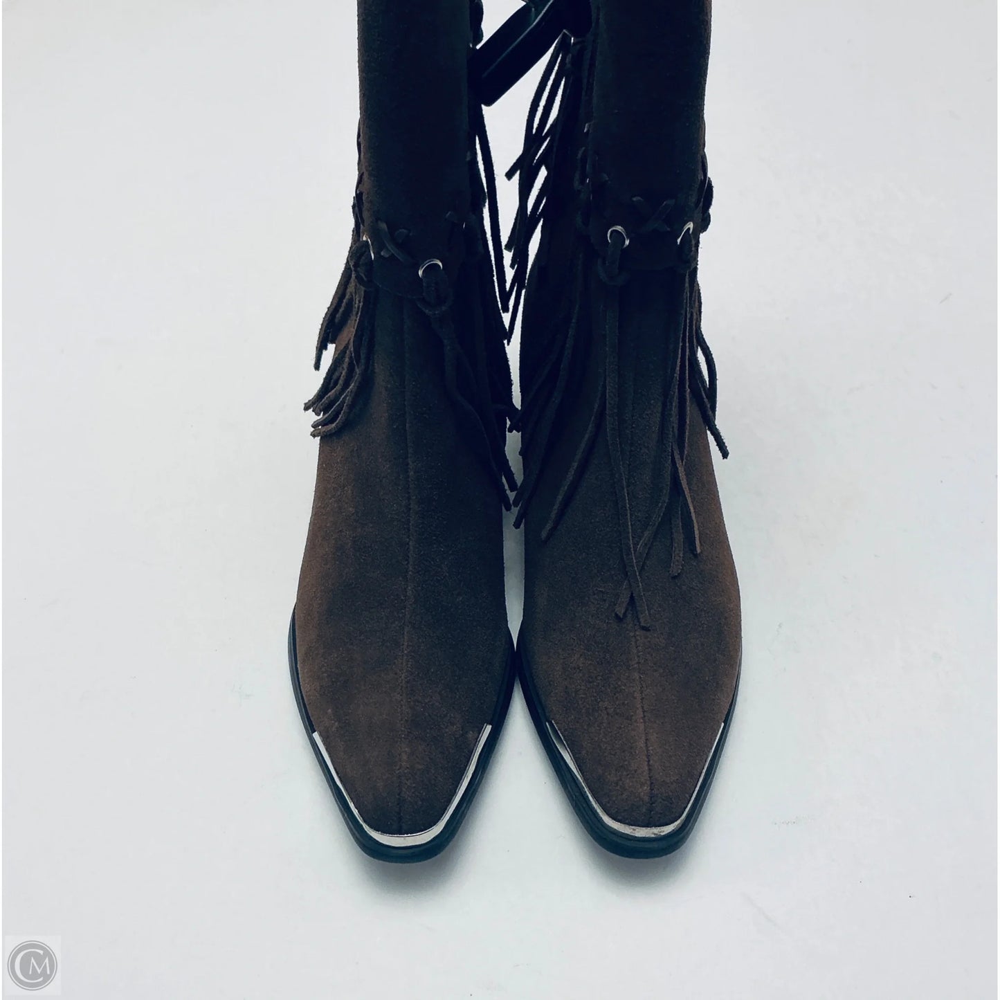 Boots Ankle Leather In Brown, Size: 7