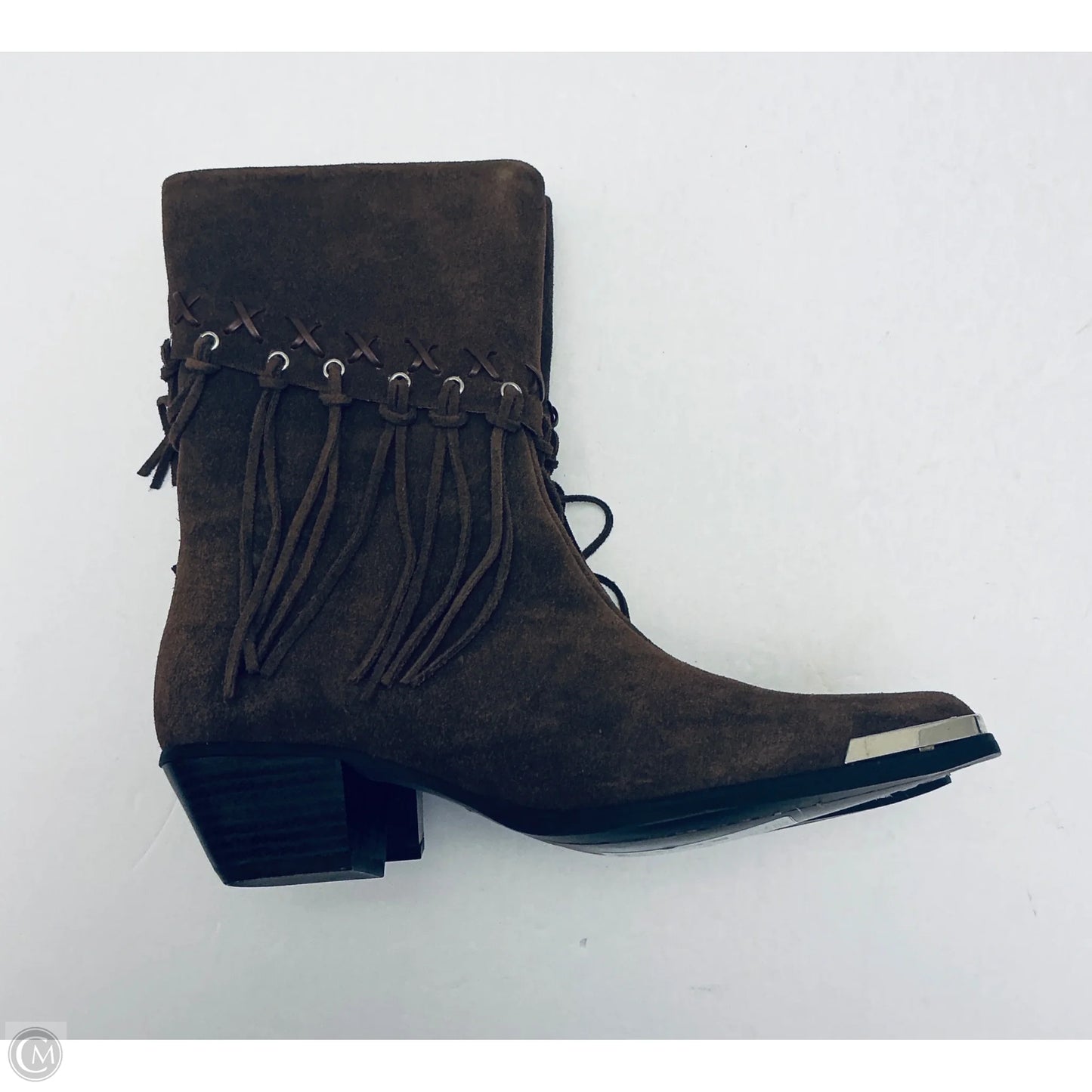 Boots Ankle Leather In Brown, Size: 7