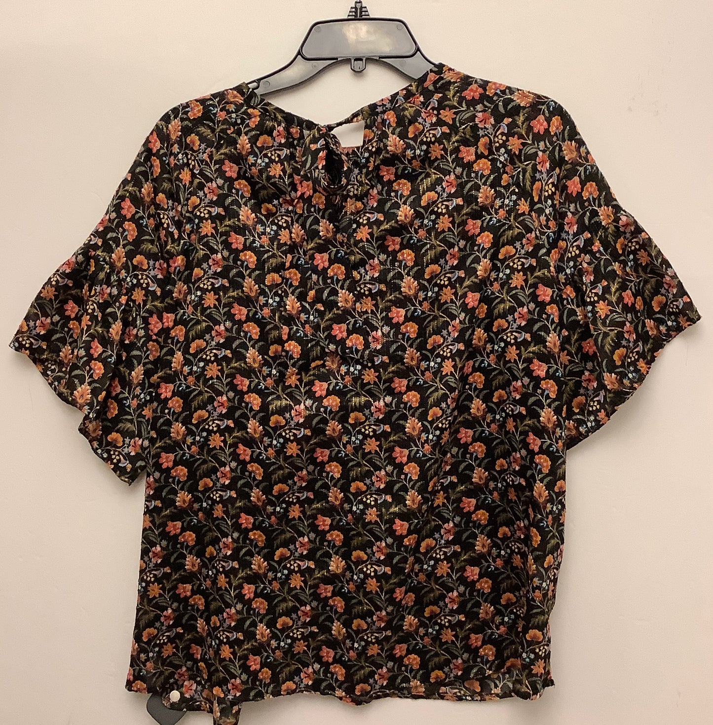 Top Short Sleeve By Loft In Floral Print, Size: M