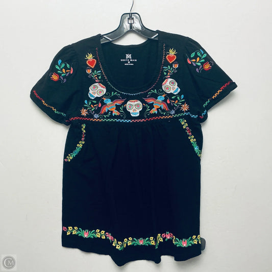 Top Short Sleeve Basic By Clothes Mentor In Black, Size: M