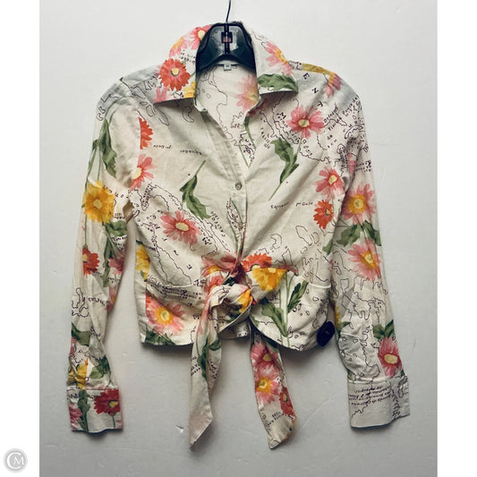 Top Long Sleeve By Calypso St Barth In Floral Print, Size: Xs