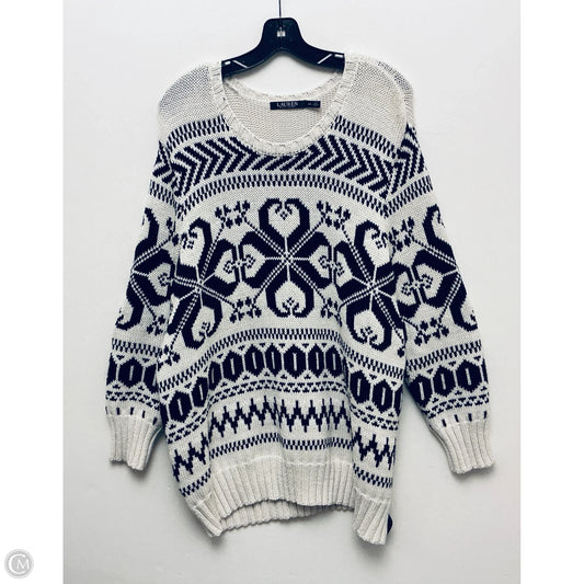 Sweater By Ralph Lauren In White, Size: 2x