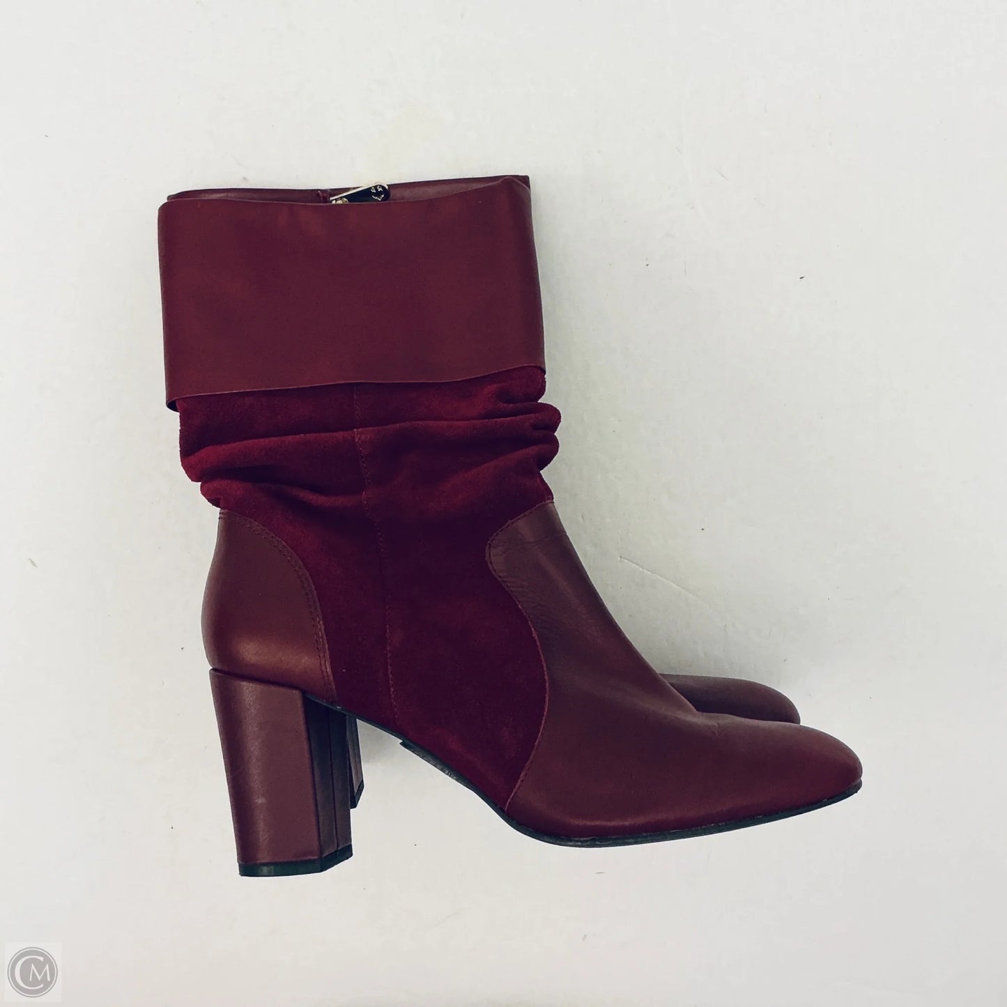 Boots Ankle Heels By Clothes Mentor In Red, Size: 11