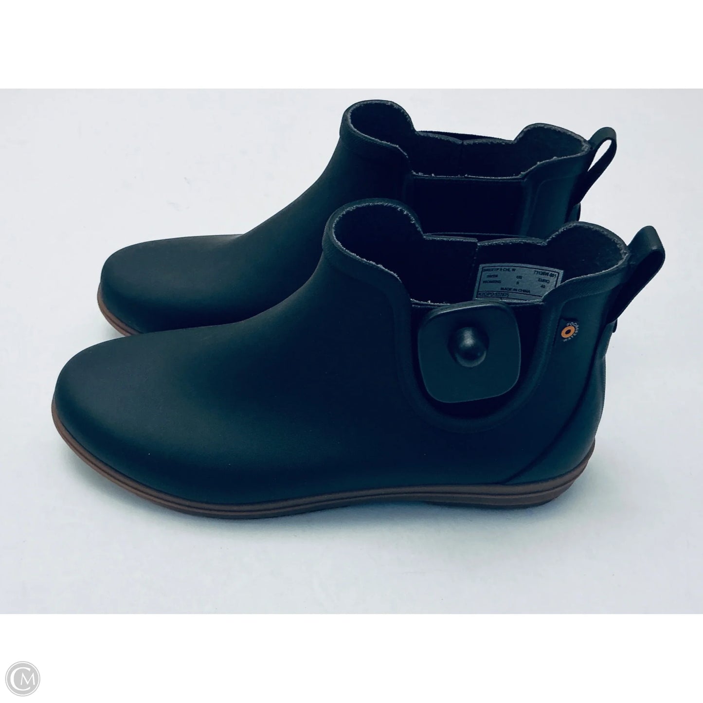 Boots Ankle Flats By Bogs In Black, Size: 9