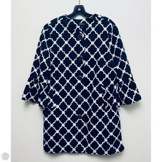 Blazer By Clothes Mentor In Navy, Size: L