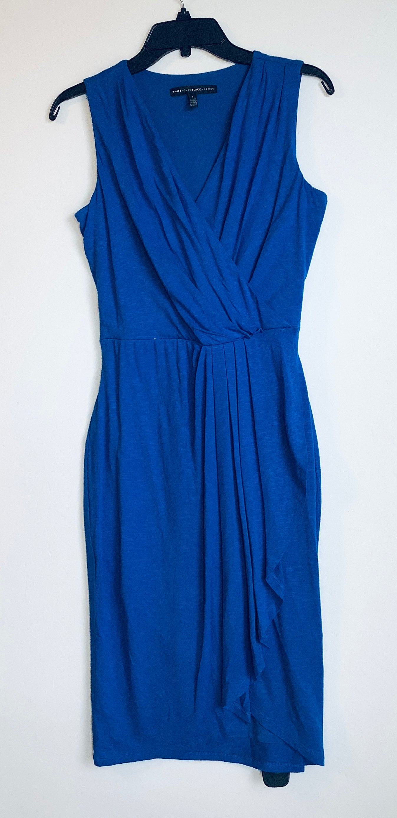 Dress Casual Midi By White House Black Market In Blue, Size: 4