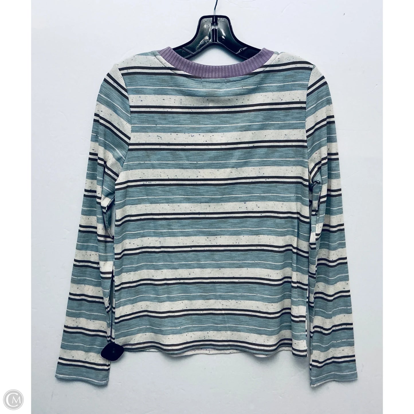 Top Long Sleeve Basic By Anniewear In Striped Pattern, Size: S