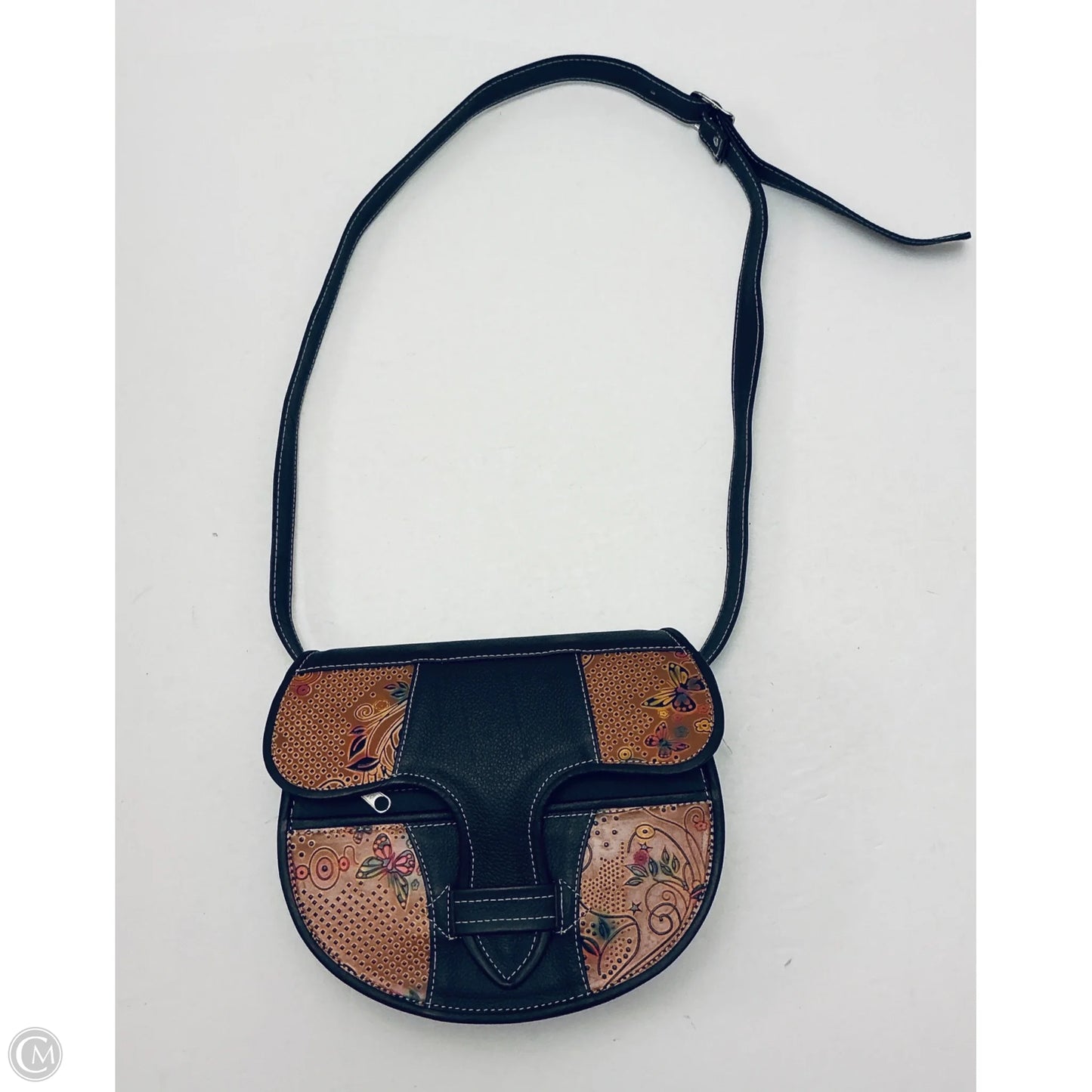 Crossbody Leather By Clothes Mentor, Size: Medium