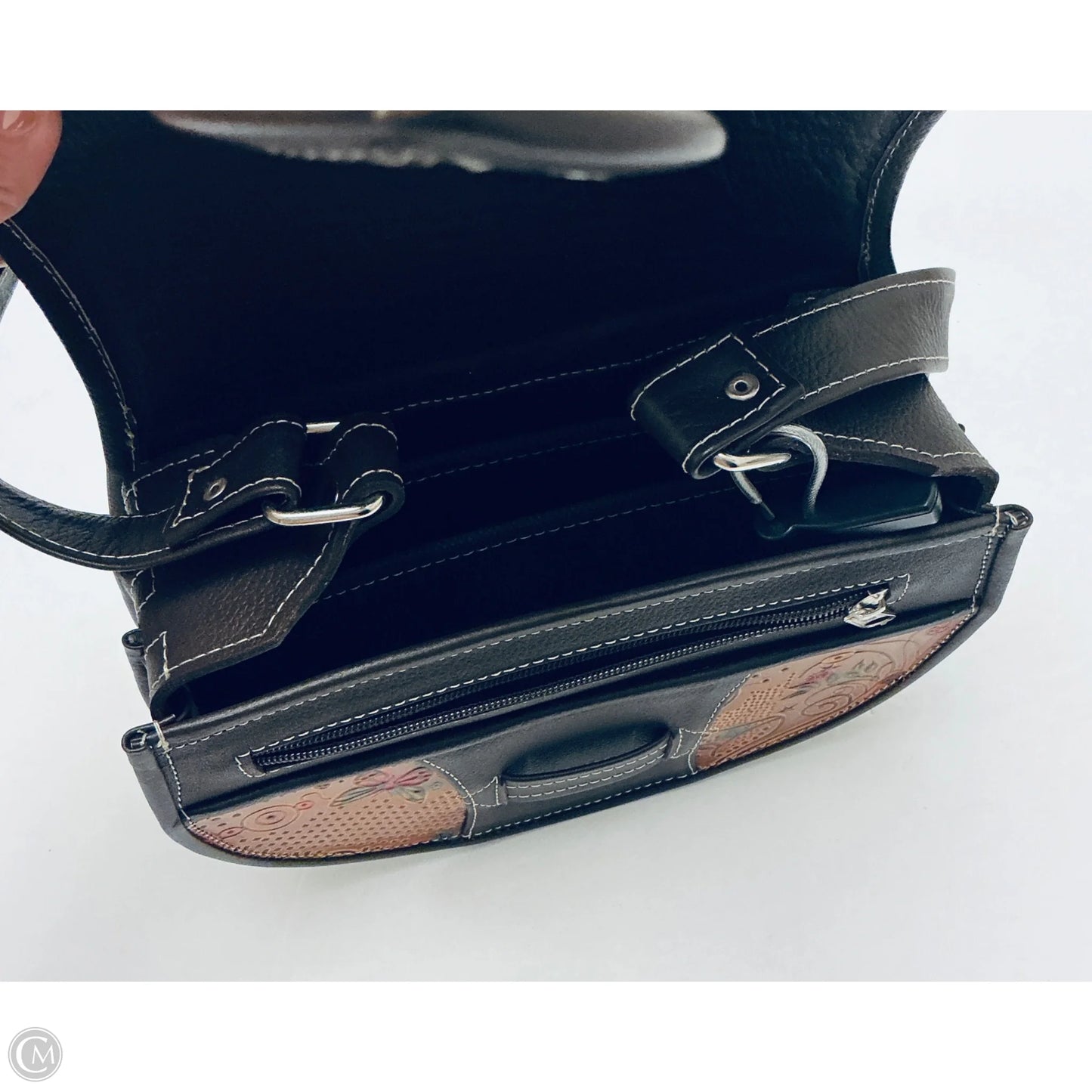 Crossbody Leather By Clothes Mentor, Size: Medium