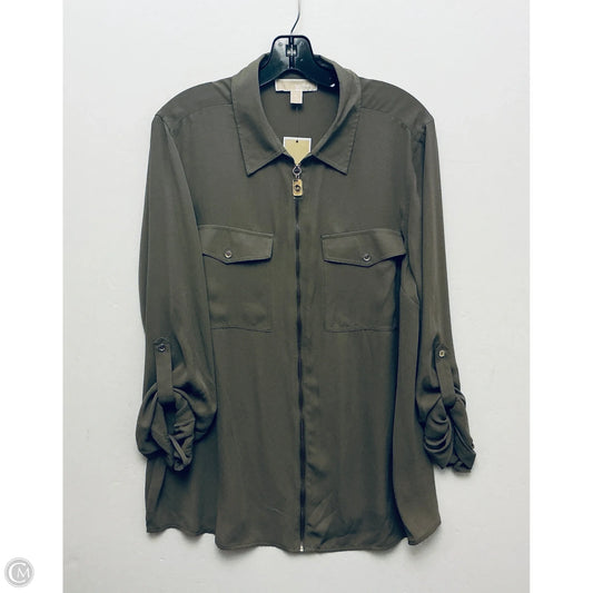 Top Long Sleeve By Michael By Michael Kors In Green, Size: Xl