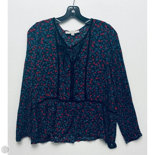 Top Long Sleeve By Loft In Blue, Size: L