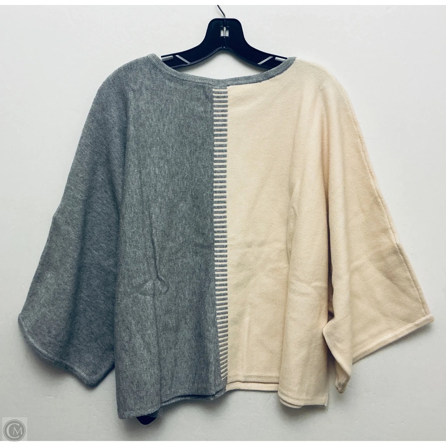 Sweater By Clothes Mentor In Grey & Tan, Size: 2x