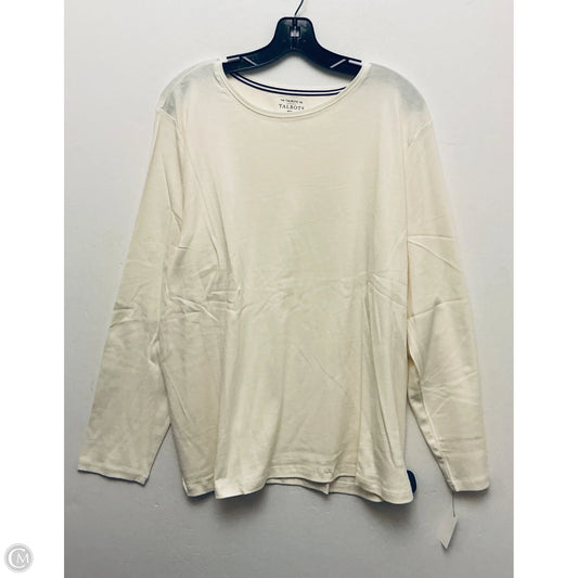 Top Long Sleeve Basic By Talbots In Cream, Size: 3x