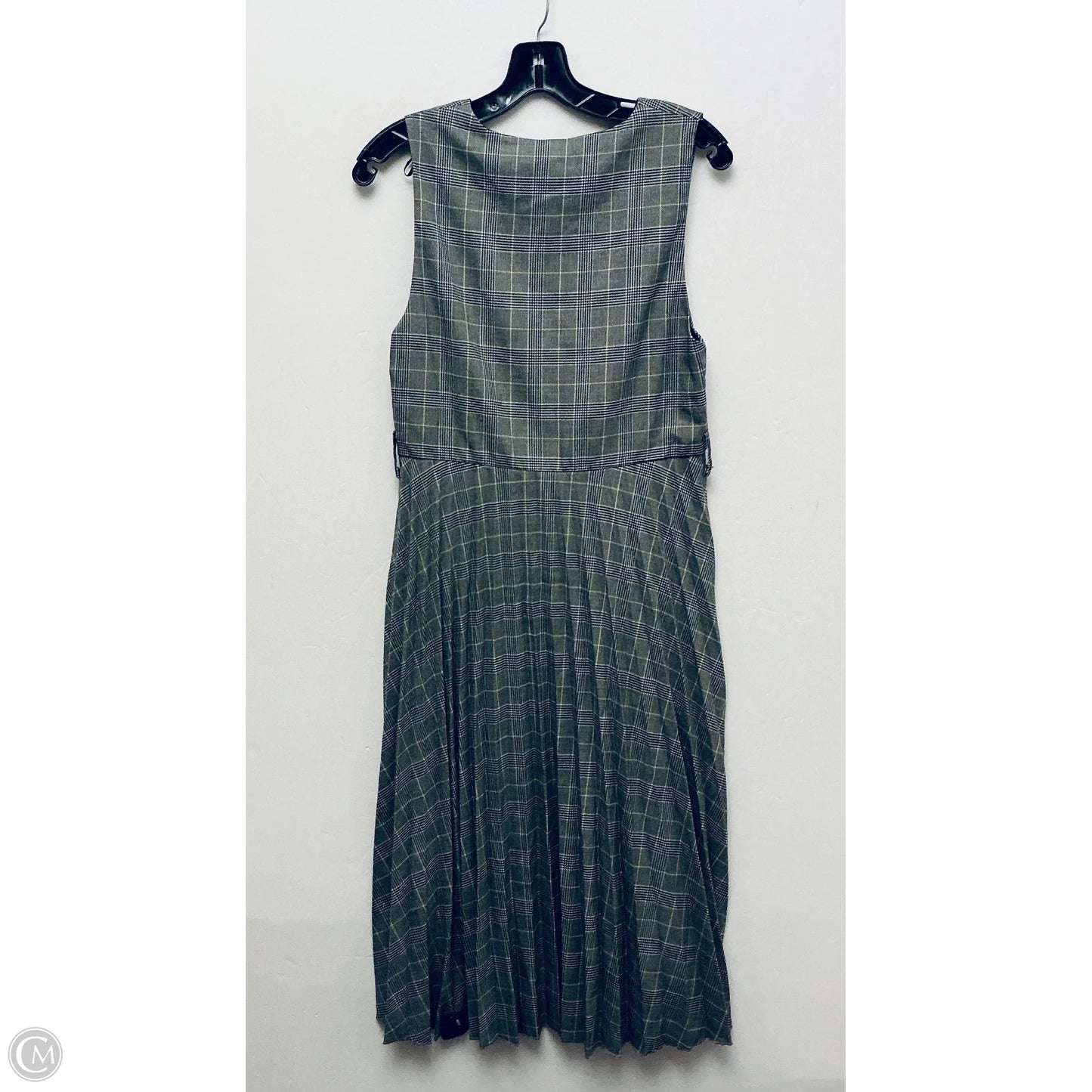 Dress Casual Midi By Mango In Plaid Pattern, Size: L
