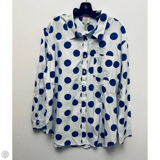 Top Long Sleeve By St Johns Bay In White, Size: Xxl