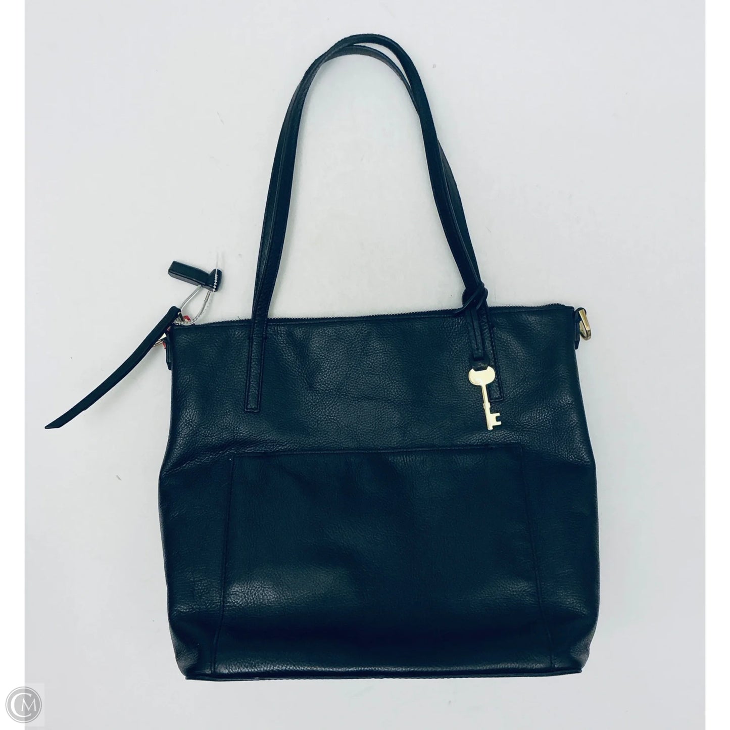 Handbag Leather By Fossil, Size: Medium