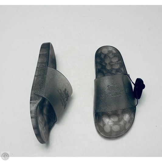 Sandals Designer By Coach In Silver, Size: 8