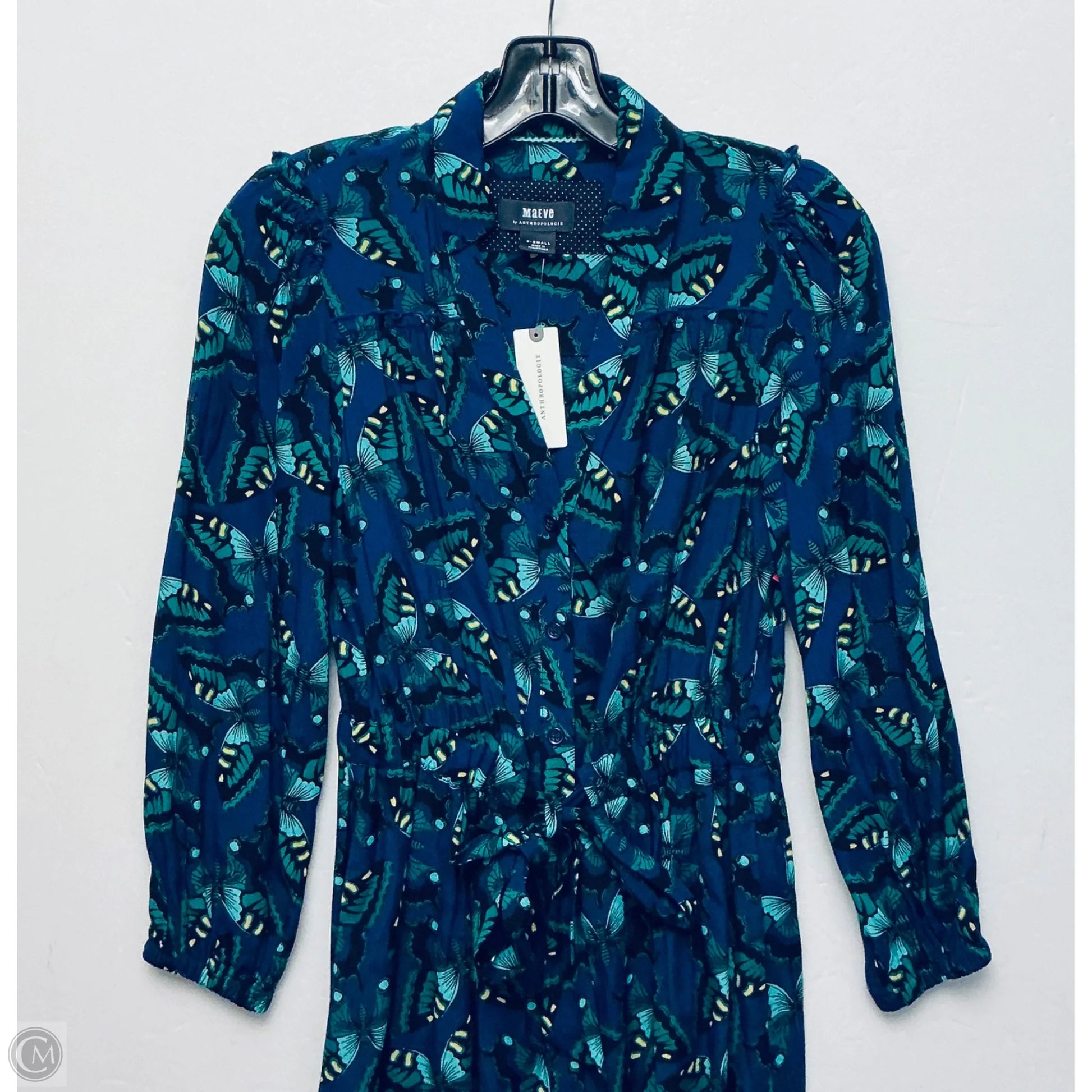 Dress Casual Short By Anthropologie In Blue & Green, Size: Xs – Clothes  Mentor Selma TX #298