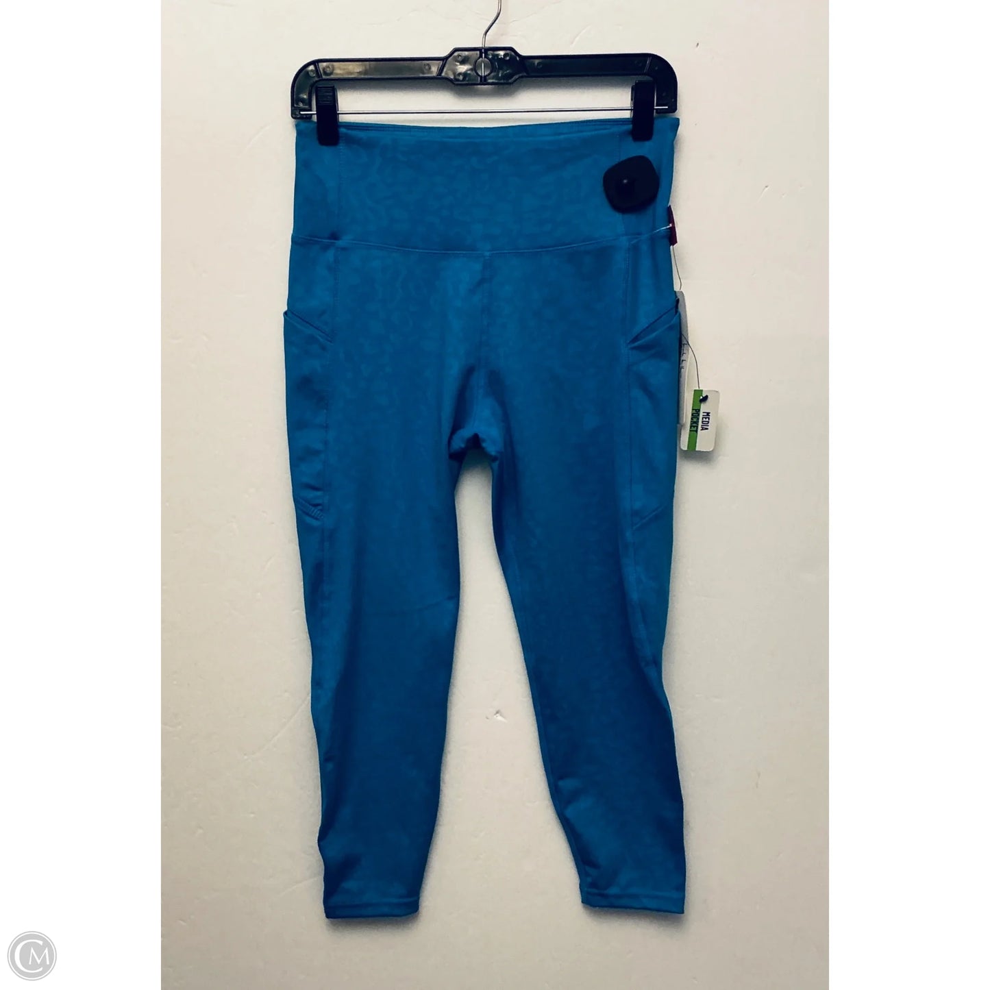 Athletic Leggings Capris By Nicole By Nicole Miller In Blue, Size: L