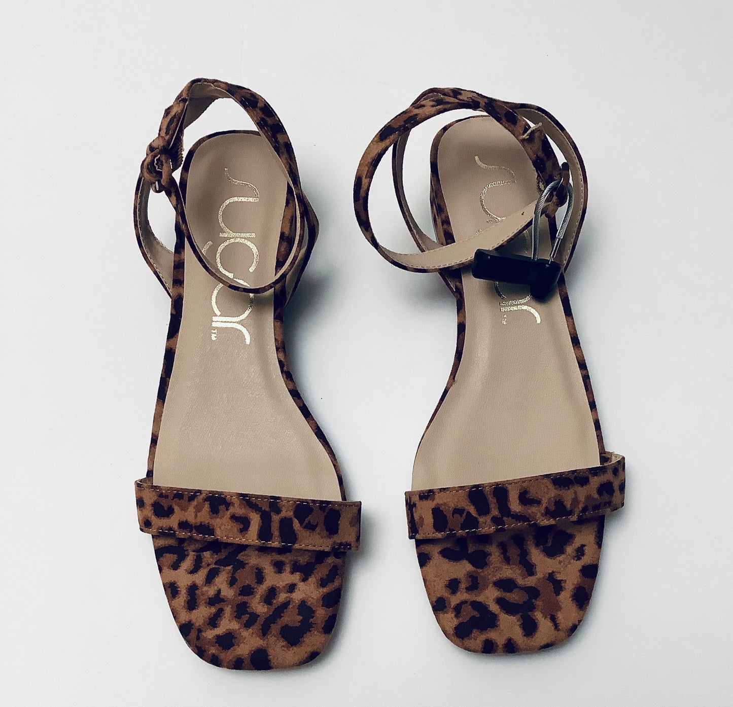 Sandals Heels Block By Sugar In Animal Print, Size: 9.5