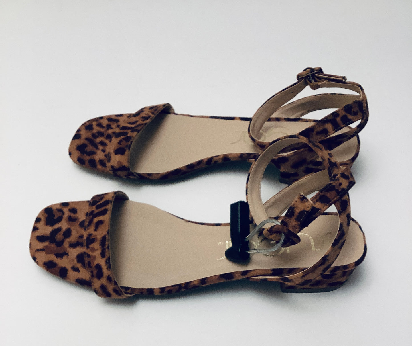 Sandals Heels Block By Sugar In Animal Print, Size: 9.5