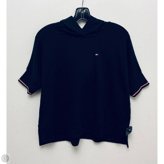 Athletic Top Short Sleeve By Tommy Hilfiger In Black, Size: Xs