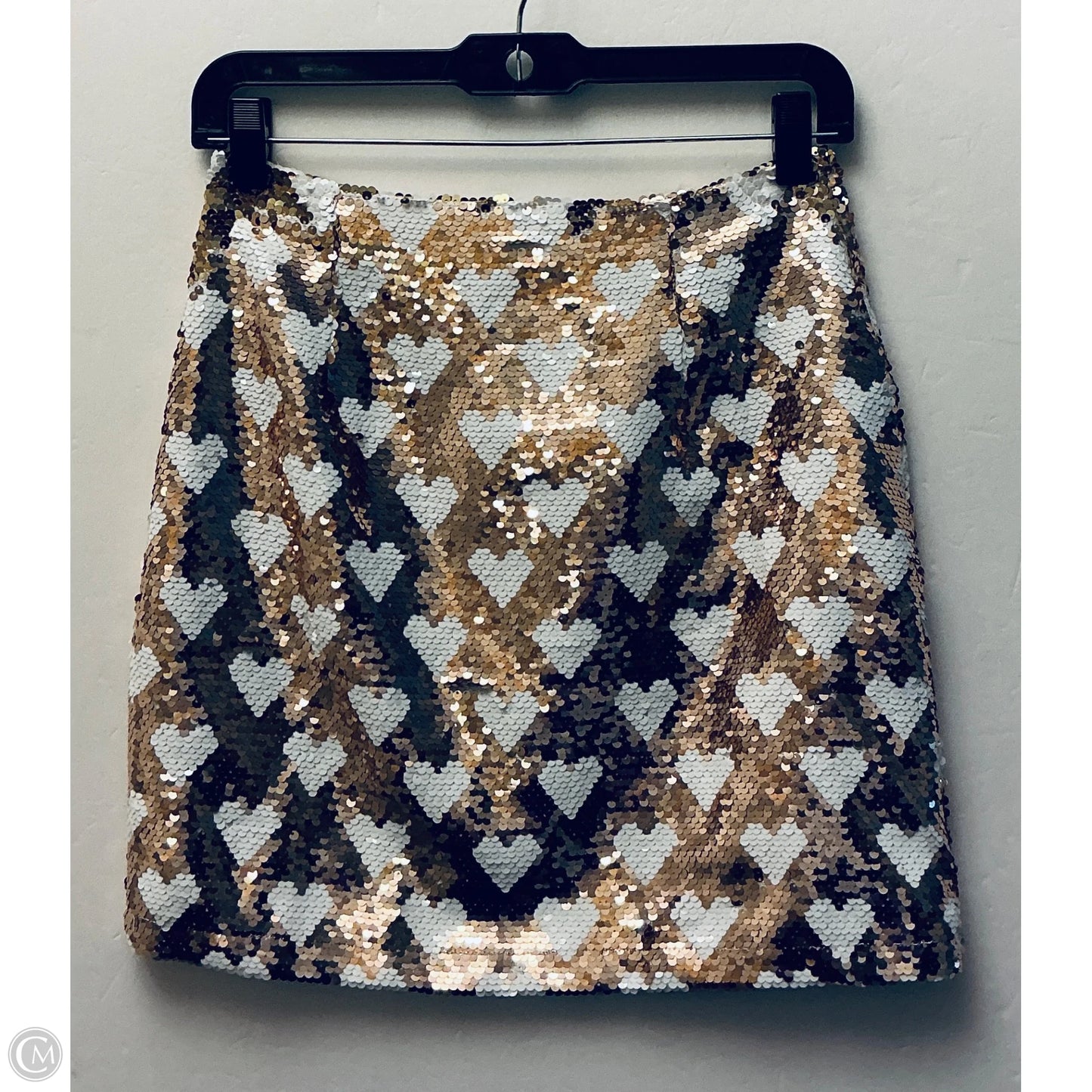 Skirt Mini & Short By Idem Ditto In Gold, Size: S