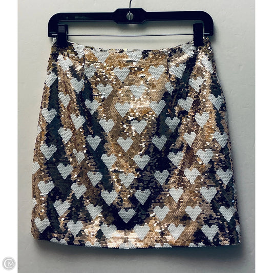 Skirt Mini & Short By Idem Ditto In Gold, Size: S