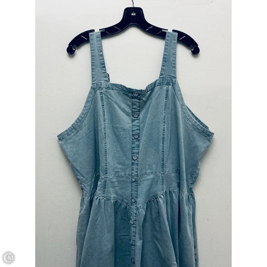 Dress Casual Maxi By Clothes Mentor In Blue Denim, Size: 4x